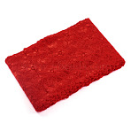 Stretch Elastic Lace Trim, Floral Pattern Lace Ribbon, for Sewing, Dress Decoration and Gift Wrapping, Red, 16cm, about 10yards/card(9.14m/card)(OCOR-TAC0006-02H)