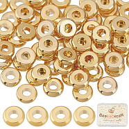 Brass Spacer Beads, Disc, Real 18K Gold Plated, 4x1mm, Hole: 1.2mm, 100pcs/box(KK-BBC0002-67)