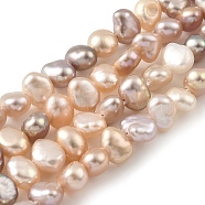 Natural Cultured Freshwater Pearl Beads Strands, Two Sides Polished, Grade 7A, PeachPuff, 3~4mm, Hole: 0.5mm, about 48pcs/strand, 6.89''(17.5cm)(PEAR-A006-02F)