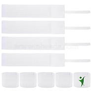 10Pcs Polyester Blank Elastic Captain's Armbands, with Hook and Loop Fastener, for Soccer, Team Sports, White, 276mm(AJEW-CA0003-14)