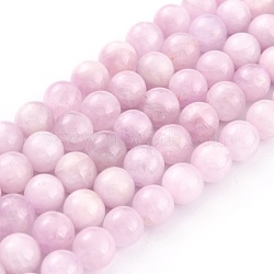 Grade A Natural Kunzite Beads Strands, Round, 8mm, Hole: 1mm, about 60pcs/strand, 15.16 inch(38.5cm)(G-M372-01A)