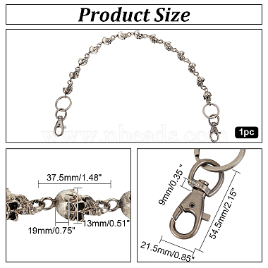 ARRICRAFT Alloy Skull Chains for Pants(AJEW-AR0001-50)-2