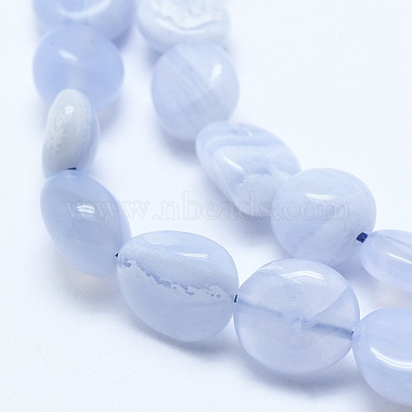 Chapelets de perles en agate avec dentelle bleue naturelle(G-E483-62B)-3