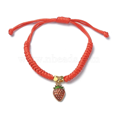 bracelet à breloques fruits en alliage émaillé(BJEW-JB09848)-6