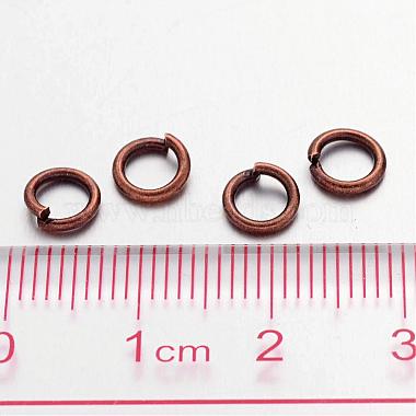 90pcs Red Copper Color Brass Jump Rings(X-JRC6MM-R)-3