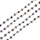 Handmade Rondelle Glass Beads Chains for Necklaces Bracelets Making(X-AJEW-JB00037-03)-1