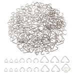300Pcs 3 Style 304 Stainless Steel Triangle Rings, Buckle Clasps, Fit for Top Drilled Beads, Webbing, Strapping Bags, Stainless Steel Color, 6.5~11x5~13x0.7~1mm, 100pcs/style(STAS-UN0046-67)