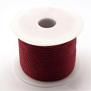 Nylon Thread, Brown, 1.0mm, about 49.21 yards(45m)/roll(NWIR-R026-1.0mm-192)