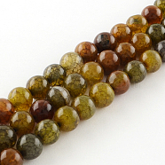 Dyed Natural Dragon Veins Agate Round Bead Strands, 8mm, Hole: 1mm, about 48pcs/strand, 14.9 inch(G-R342-8mm-08)