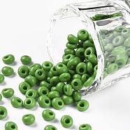 TOHO Short Magatama Beads, Japanese Seed Beads, (47) Opaque Mint Green, 4.5x4x3mm, Hole: 1.2mm, about 450g/bag(SEED-TM04-47)
