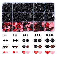 Craft Plastic Doll Noses & Eyes Cabochons Set, Mixed Color, 3~14x1.5~6mm, 2575pcs/box(FIND-WH0038-95)