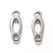 201 Stainless Steel Links Connectors, Stainless Steel Color, 21x8x2mm, Hole: 2.8mm(STAS-H125-63P)