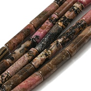 Natural Rhodonite Beads Strands, Column, 14x4mm, Hole: 1mm, about 28pcs/strand, 15.35 inch(39cm)(G-D464-50)