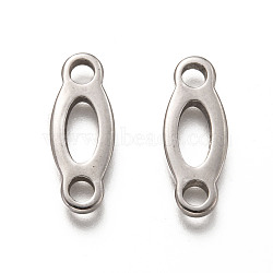 Non-Tarnish 201 Stainless Steel Links Connectors, Stainless Steel Color, 21x8x2mm, Hole: 2.8mm(STAS-H125-63P)