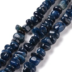 Dyed & Heated Natural Apatite Beads Strands, Nuggets, 7.5~8x7~8x3.5~11mm, Hole: 0.9mm, about 76~80pcs/strand, 15.55~15.94 inch(39.5~40.5cm)(G-G925-07B)