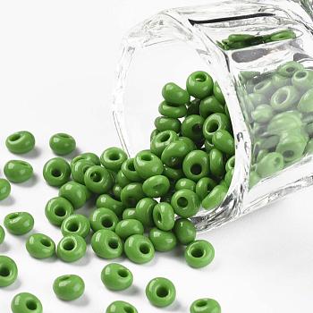 TOHO Short Magatama Beads, Japanese Seed Beads, (47) Opaque Mint Green, 4.5x4x3mm, Hole: 1.2mm, about 450g/bag