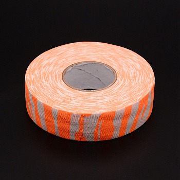 Bockey Masking Tape, Adhesive Tape Textured Polyester, for Bockey Packaging, Orange, 91~100.5x24.5~25mm, about 27.34Yards(25m)/roll