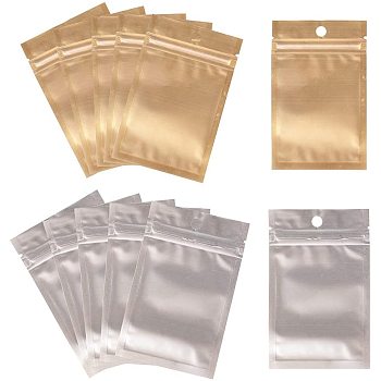 Aluminum Foil Zip Lock Plastic Bags, Resealable Bags, Colorful, 11.7x7.5cm, 12.8x7cm, Unilateral Thickness: 3.1 Mil(0.08mm), 100pcs/set