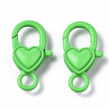 Spray Painted Eco-Friendly Alloy Lobster Claw Clasps(PALLOY-T080-04-NR)-2
