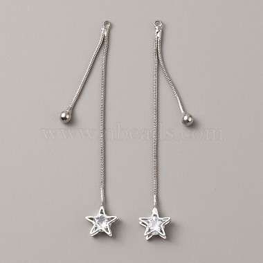 Brass Rhinestone Tassel Big Pendants(KK-TAC0011-03C)-2