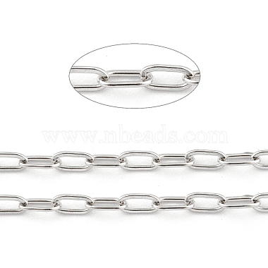 3.28 Feet 304 Stainless Steel Paperclip Chains(X-STAS-H111-04P-A)-2