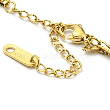 304 Stainless Steel Herringbone & Curb Chains Double Layered Multi-strand Bracelet(BJEW-K235-01G)-4