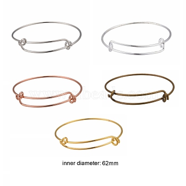 10Pcs 5 Color Adjustable Brass Expandable Bangle Making(BJEW-LS0001-02)-2