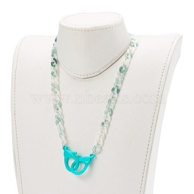 Personalized Acrylic Curb Chain Necklaces(NJEW-JN03431-02)-5