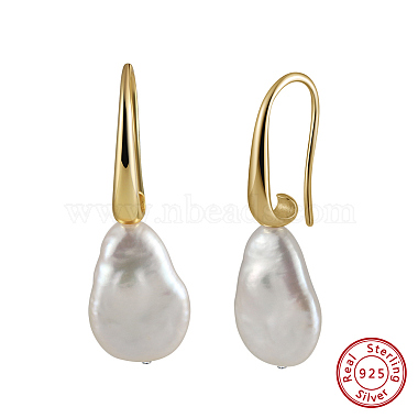 White Teardrop Pearl Earrings