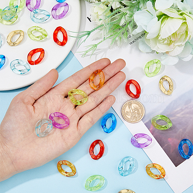 Acrylic & CCB Plastic Linking Rings(OACR-FH0001-042)-3
