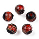 Handmade Gold Sand Lampwork Beads(LAMP-T019-12mm-03)-1