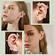 4Pcs 4 Style Crystal Rhinestone Butterfly Climber Wrap Around Cuff Earrings(EJEW-SC0001-27)-5
