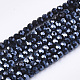 Chapelets de perles en verre galvanoplastique(X-EGLA-T013-04A)-1