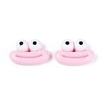 Opaque Resin Decoden Cabochons, Frog, Pink, 28~29.5x19~19.5x8~8.5mm(RESI-N051-15A)