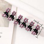 Alloy Rhinestone Claw Hair Clips, Flower, Rose, 20x8mm(PHAR-H001-02EB-01)