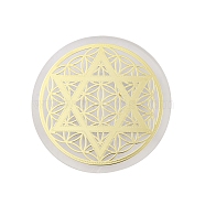 Flat Round Natural Selenite Slice Coasters, Reiki Stone for Chakra Balance, Crystal Healing , Star, 59.5~64x6.5~8mm(DJEW-C015-02I)
