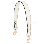 Leather Bag Straps, with Alloy Clasps, for Bag Replacement Accessories, White, 510~520x27x6mm(FIND-WH0148-077C)