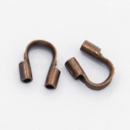Brass Wire Guardians, Nickel Free, Red Copper, 5x6x2mm, Hole: 1.5mm(KK-M144-R-NF)