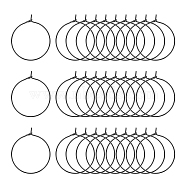 304 Stainless Steel Hoop Earring Settings, Ring, Electrophoresis Black, 25x4mm, Pin: 0.7mm, 30pcs/box(STAS-UN0015-66)