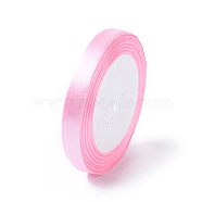 Breast Cancer Pink Awareness Ribbon Making Materials 3/8 inch(10mm) Satin Ribbon for Belt Gift Packing Wedding Decoration, Pink, 25yards/roll(22.86m/roll)(X-RC10mmY004)