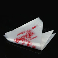 Plastic Icing Piping Bag, Word, Reusable Cream Pastry Bag, Clear, 258x162mm, 100pcs/bag(BAKE-PW0001-179A)