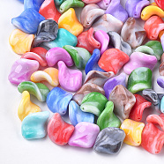 Acrylic Beads, Imitation Gemstone, Twist, Mixed Color, 20x15x5mm, Hole: 1.2mm, about 570pcs/500g(OACR-T009-08)