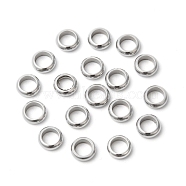 304 Stainless Steel Beads, Ring, 6x2mm, Hole: 4mm(STAS-E038-1)