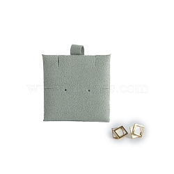 Double-Sided Microfiber Jewelry Insert Card, Square Earrings Necklace Insert Pad, for Envelope Bags, Dark Sea Green, 6x6cm(PW-WG83078-11)