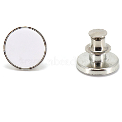 Alloy Button Pins for Jeans, Nautical Buttons, Garment Accessories, Round, Round, 17mm(PURS-PW0009-03E)