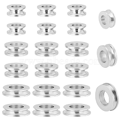 Unicraftale 30Pcs 3 Style 202 Stainless Steel Spacer Beads, Ring, Stainless Steel Color, 10pcs/style(STAS-UN0030-81)