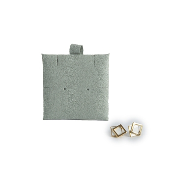 Double-Sided Microfiber Jewelry Insert Card, Square Earrings Necklace Insert Pad, for Envelope Bags, Dark Sea Green, 6x6cm