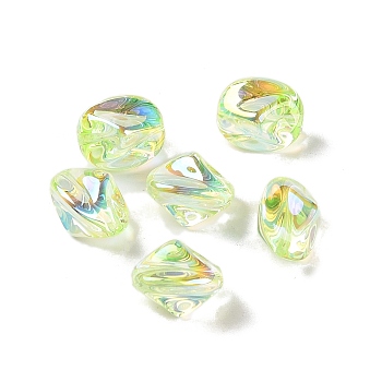 Acrylic Beads, Imitation Baroque Pearl Style, Nuggest, Pale Green, 12x10.5x10.5mm, Hole: 1.3mm
