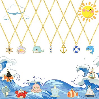 15Pcs 15 Styles Alloy Enamel Pendants, Mixed Shapes, Mixed Color, 18~28.5x15~25.5x1~2.5mm, Hole: 1.6~3mm, 1pc/style