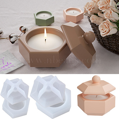Hexagon Candle Jar Molds(PW-WG14011-01)-2